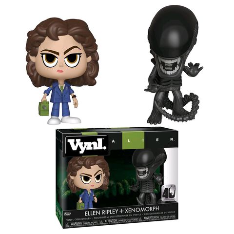 Figurine Vynl - Alien 40th  - Twin Pack Xenomorph Et Ripley Avec Tracker