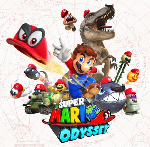 Pack Nintendo Switch Paire Joy-con Rouge+super Mario Odyssey (code Téléchargemen
