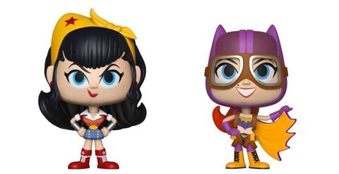 Figurine Vynl - Dc Comics - 2-pack Bombshells Wonder Woman Et Batgirl 4"
