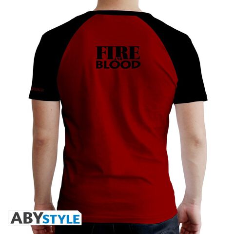 T-shirt - Game Of Thrones - Targaryen Rouge Et Noir Premium Taille L