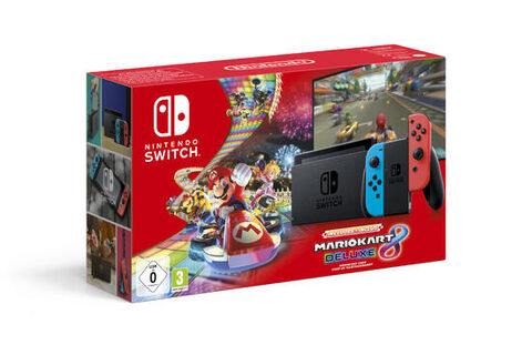 Pack Nintendo Switch Joy-con Néons +mario Kart 8 Deluxe (code De Téléchargement)