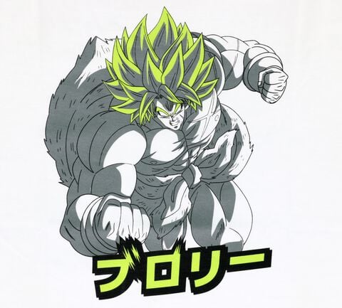 T-shirt - Dragon Ball Super : Broly - Broly Blanc Taille M (exclusivité Microman