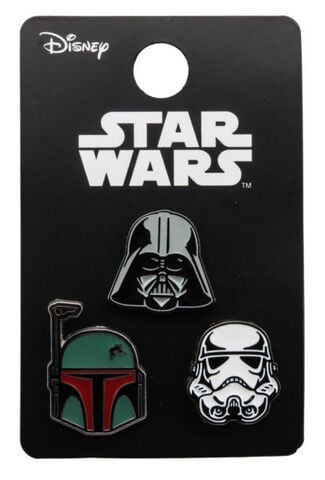 Badge - Star Wars - Pack De 3 Stormtrooper Dark Vador Et Boba Fett