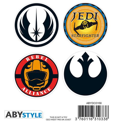 Stickers - Star Wars - 16x11cm/ 2 Planches - Yoda / Symboles