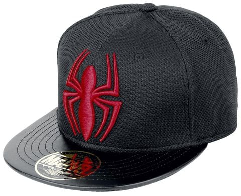 Casquette - Spider-man - Araignée Rouge Sur Fond Noir