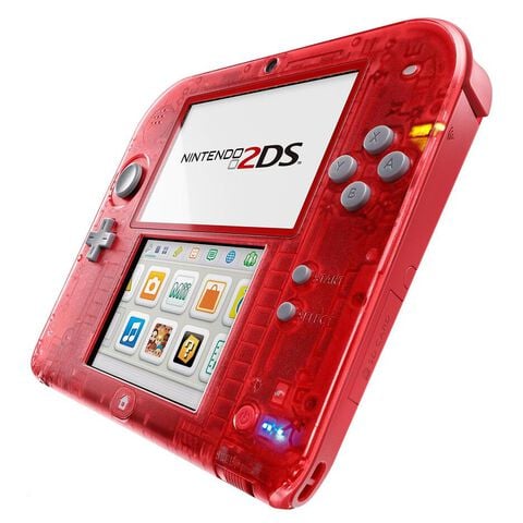 Nintendo 2ds Rouge Transparent + Pokemon Rouge Préinstallé