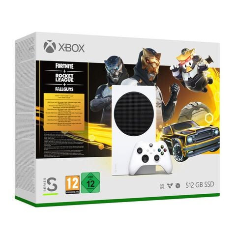Xbox Series S – Pack Chasseur doré : Fortnite, Rocket League & Fall Guys (contenus digitaux)
