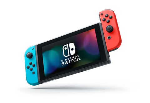 Nintendo Switch Avec 1 Joy-con Rouge Néon + 1 Joy-con Bleu Néon