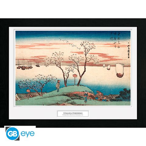 Tirage Encadre - Hiroshige - Cerisiers En Fleurs à Gotenya - 30x40