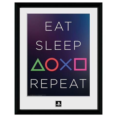 Tirage Encadre - Playstation - Eat Sleep Repeat
