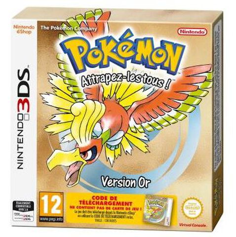 Pokemon Version Or (code Téléchargement En Boite) sur 3DS, tous
