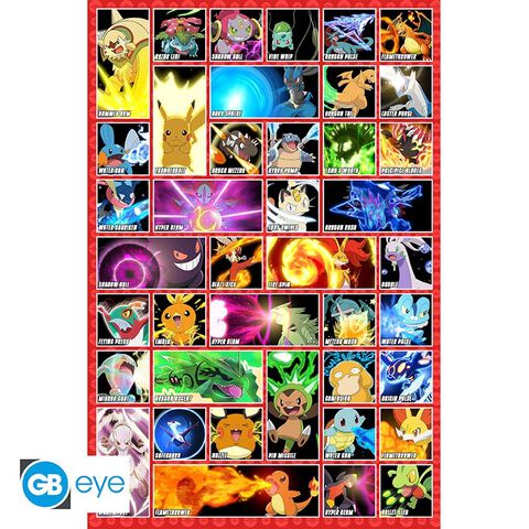 Poster - Pokemon - Vignettes - Roulé Filmé (915x61)