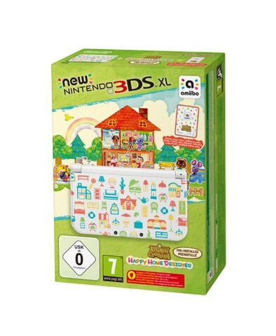 Nintendo New 3ds Xl Blanche + Animal Crossing Happy Home Designer Préinstallé