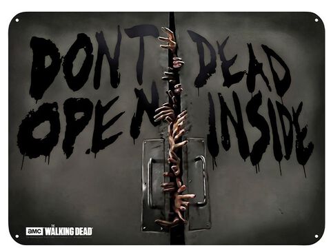Plaque Metal - The Walking Dead - Zombies (28x38)