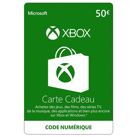 Carte Cadeau Xbox 50 Euros | Xbox One – Xbox Series