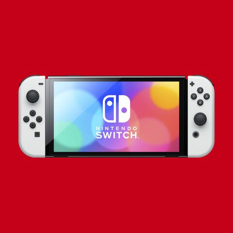 Nintendo Switch (modèle Oled) Avec Station D'accueil Et Manettes Joy-con Blanche