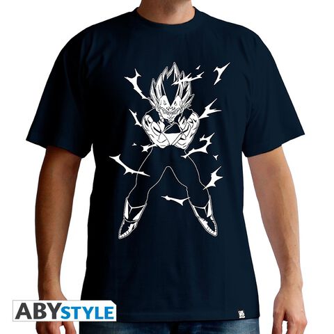 T-shirt Homme Basic - Dragon Ball - Vegeta Navy Taille M