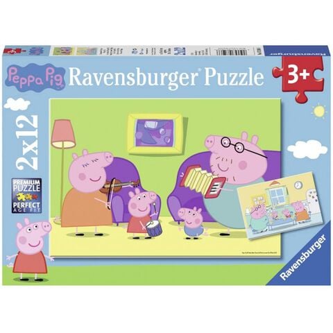 Puzzle - Peppa Pig - 2 Puzzles De 12 Pieces La Maison De Peppa Pig