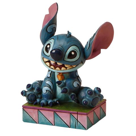 Statuette - Lilo Et Stitch - Disney Traditions Stitch Assis Et Souriant