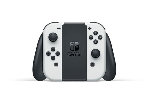 Nintendo Switch (modèle Oled) Avec Station D'accueil Et Manettes Joy-con Blanche