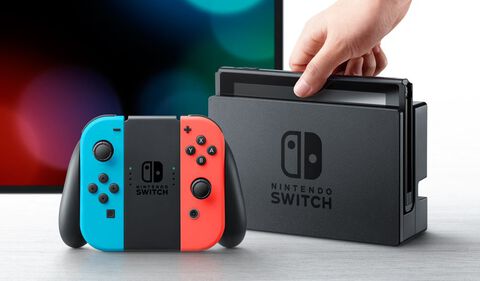Nintendo Switch Avec 1 Joy-con Rouge Néon + 1 Joy-con Bleu Néon