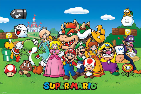 Toile - Mario - Super Mario Bros 40x50
