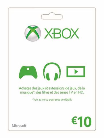Xbox Live Card 10 Euros Xbox 360 - Xbox One