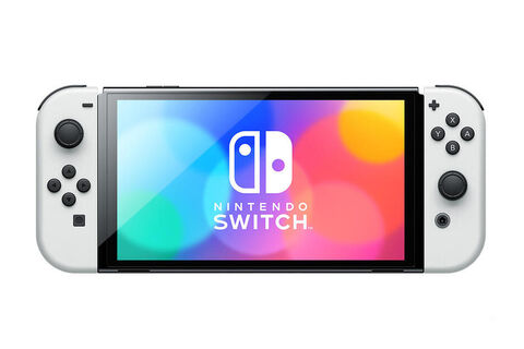 Nintendo Switch (modèle Oled) Avec Station D'accueil Et Manettes Joy-con  Blanche