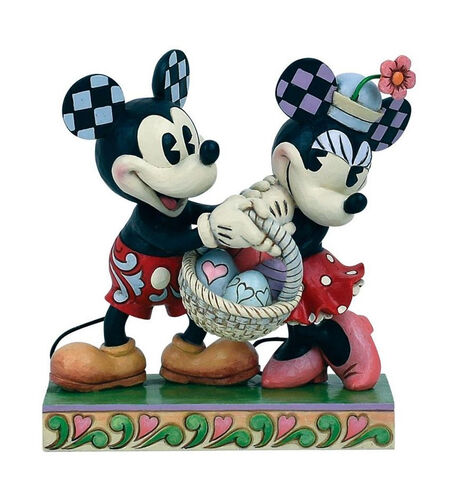 Figurine Disney Tradition - Mickey - Minnie Et Mickey Fêtent Les Pâques