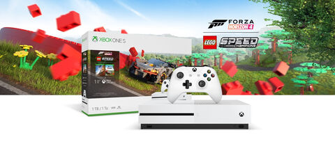 Pack Xbox One S 1to Blanche + Forza Horizon 4 (téléchargement) + Dlc Lego