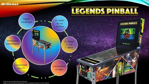Flipper connecté Legends Pinball AtGames - Borne d'arcade - Achat