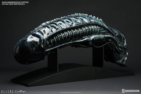 Replique Sideshow - Aliens - 1/1 Tête Alien Warrior Blue Edition 45 Cm