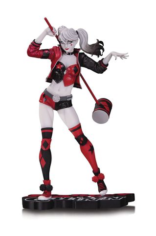 Statuette Dc Comics - Harley Quinn Red White Et Black By Philip Tan 19 Cm