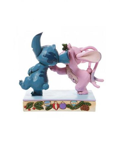 Figurine Disney Tradition - Lilo Et Stitch - Stitch & Angel Baisers Sous Le Gui