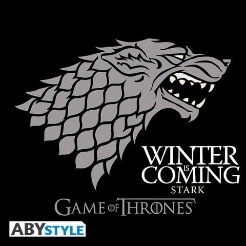 T-shirt Homme - Game Of Thrones - Winter Is Coming - Noir- Taille M