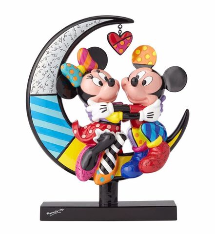 Statuette - Mickey - Disney By Britto Mickey Et Minnie Sur La Lune (exclu Micro)