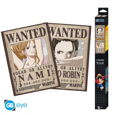 Set 2 Chibi Posters - One Piece - Nami & Robin - 52x38