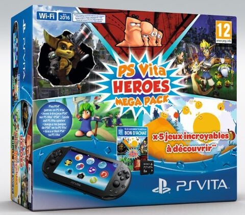 Pack Ps Vita 2000 + Voucher Heroes Mega Pack + Cm 8 Go