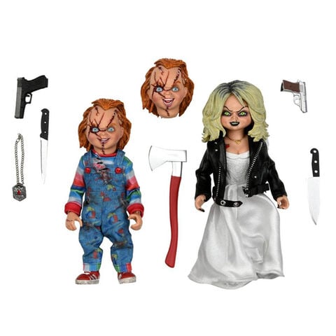 Figurine - La Fiancee De Chucky - Pack Clothed Chucky & Tiffany 14 Cm