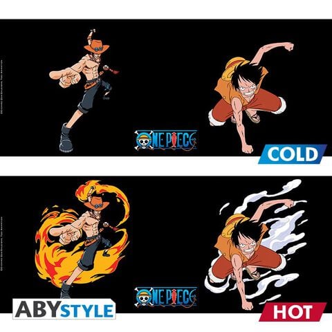 Mug - One Piece - Heat Change Luffy Et Ace 460 Ml