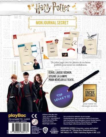 Journal Intime - Harry Potter - Journal Secret Avec Stylo A Encre Invisible