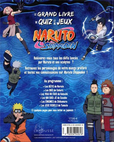 Livre - Naruto Shippuden - Le Grand Livre De Quiz Et De Jeux