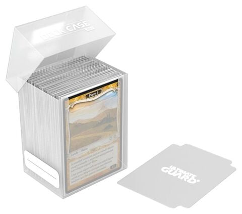 Boite Pour Cartes - Ultimate Guard - Deck Case 80  Taille Standard Transparent