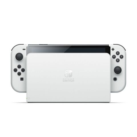 Nintendo Switch (modèle Oled) Avec Station D'accueil Et Manettes Joy-con Blanche