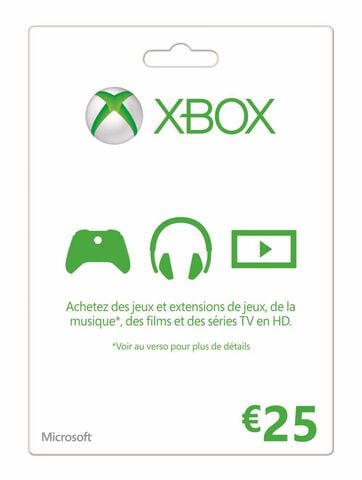 Xbox Live Card 25 Euros Xbox 360 - Xbox One