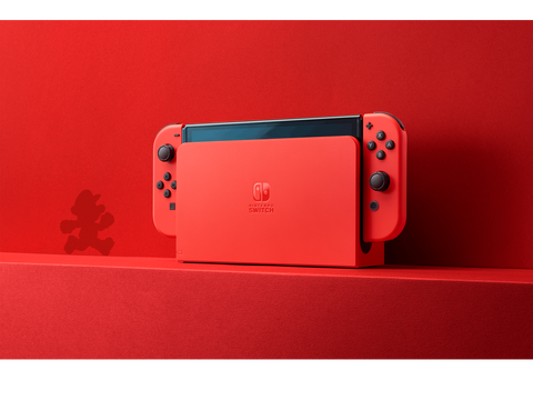 Nintendo Switch - Modèle OLED - Edition Mario - rouge - Consoles