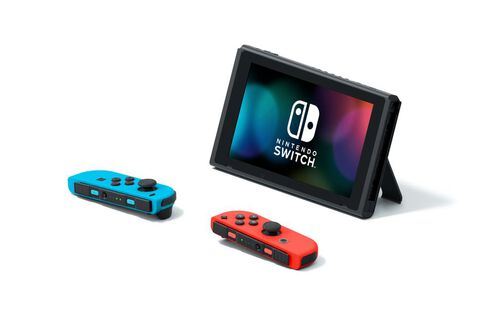 Nintendo Switch Avec 1 Joy-con Rouge Néon + 1 Joy-con Bleu Néon