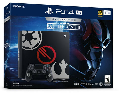 Pack Ps4 Pro 1to Noire + Star Wars Bf II (exclusivite Micromania)