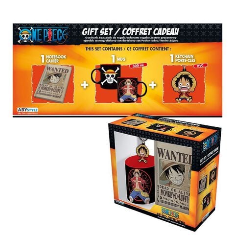 Coffret - One Piece - Mug 320 Ml + Porte-clés + Cahier Luffy