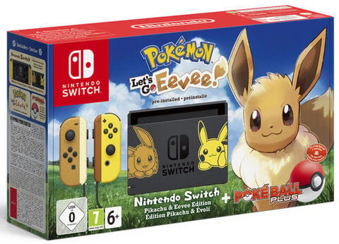 Pack Nintendo Switch Pikachu & Evoli +pokemon Let's Go Evoli (code)+poke Ball